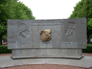Monument to the Belgian troops in Africa in Avenue Huart Hamoir (Brussels, Schaerbeek)