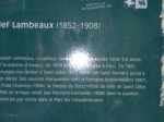Plaque at the house where sculptor J. Lambeau had his Brussels' workshop