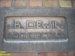 Signature of J.B. Dewin on a house built in 1922 in rue meyerbeer in Uccle
